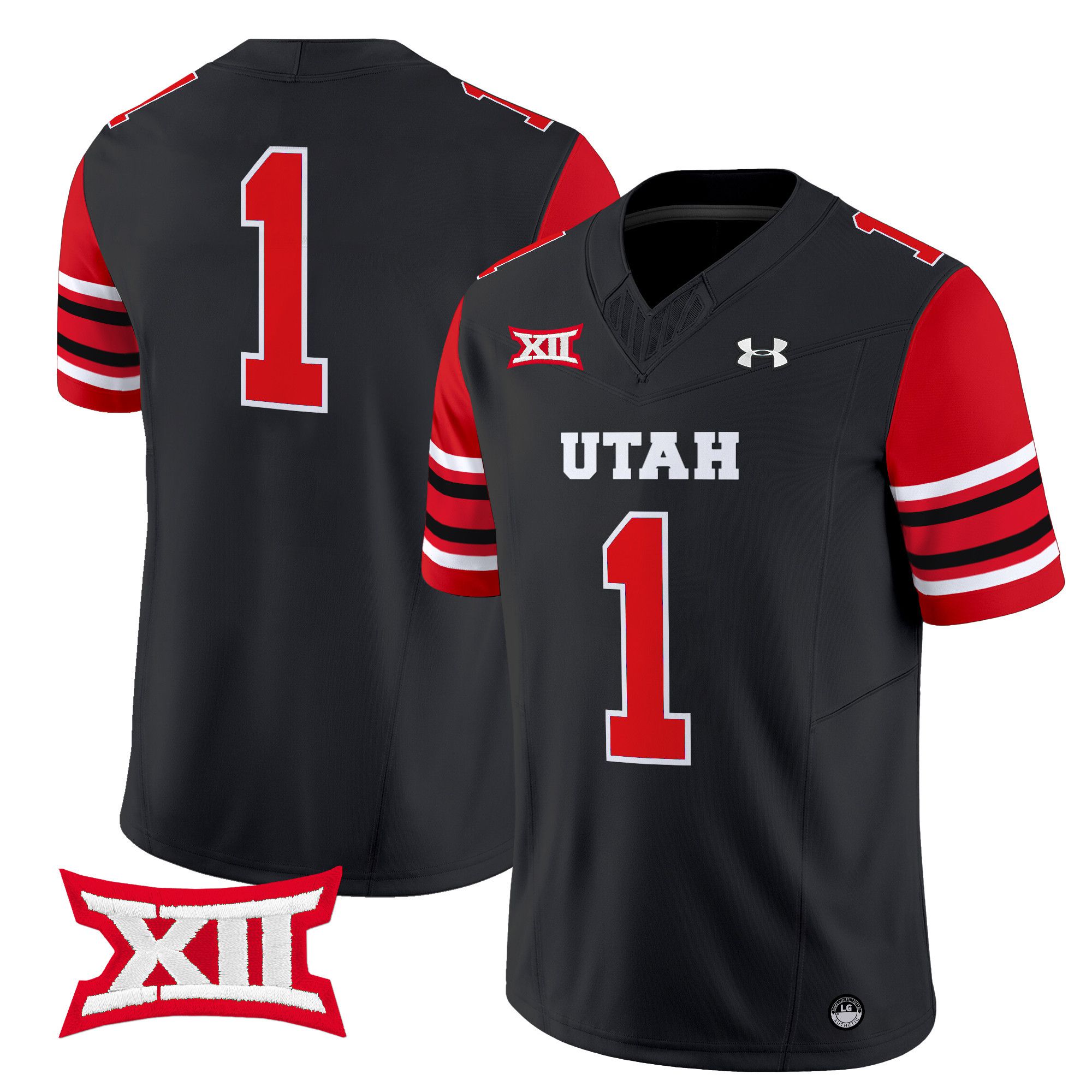 Men Utah Utes #1 No Name Black 2024 Vapor Limited NCAA Jersey->more ncaa teams->NCAA Jersey